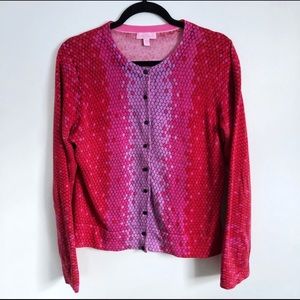 Lilly Pulitzer Pink/Red Cardigan Sweater